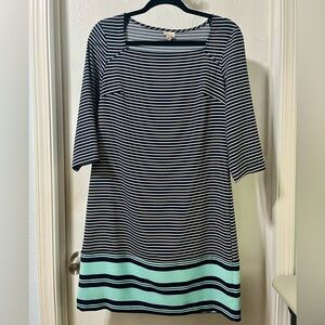 Navy striped dress